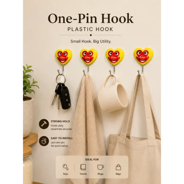 SINGLE PIN HOOK HEART SERIES